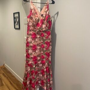 Xscape Floral Pink Sleeveless Dress